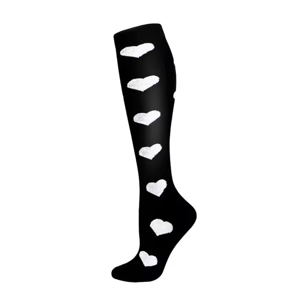 CALCETINES DE COMPRESIÓN - Corazón Blanco S/M